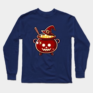 Witch's Red Cauldron Long Sleeve T-Shirt